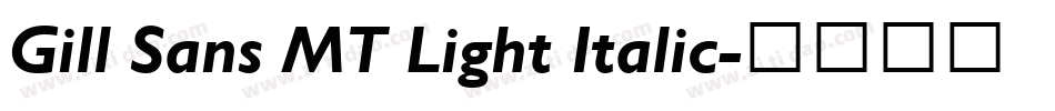 Gill Sans MT Light Italic字体转换